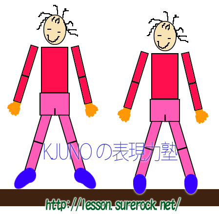 足が長く見える立ち方vs普通の立ち方